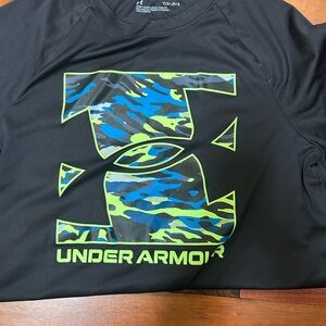 Under Armour Black Tee with Blue and Green Logo